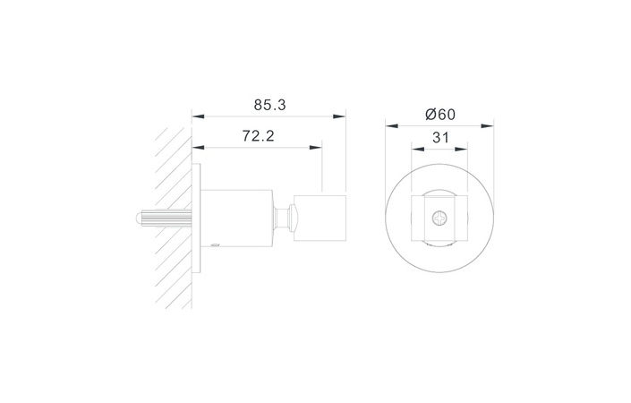 Тримач для ручного душу gun metal 04090BN EMPORIA - Зображення 207144916-3e526.jpg
