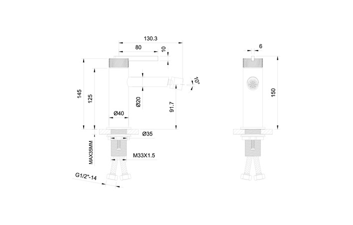 Смеситель для биде ORI gun metal 08020BN EMPORIA - Зображення 207144940-e5d1f.jpg