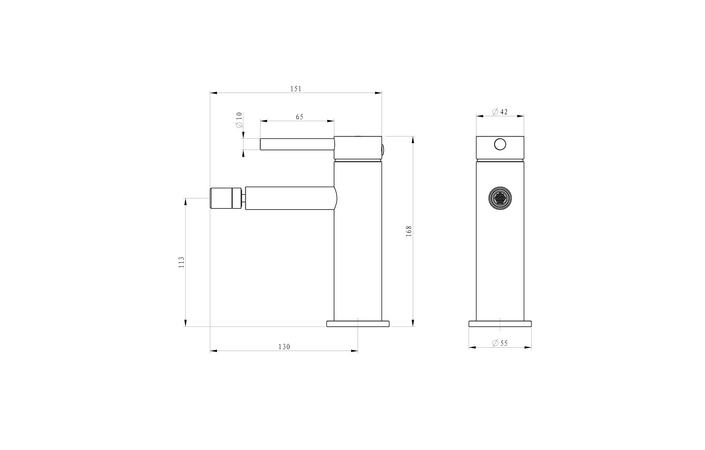 Смеситель для биде FLY черный matt 03020BM EMPORIA - Зображення 207144983-78ccb.png