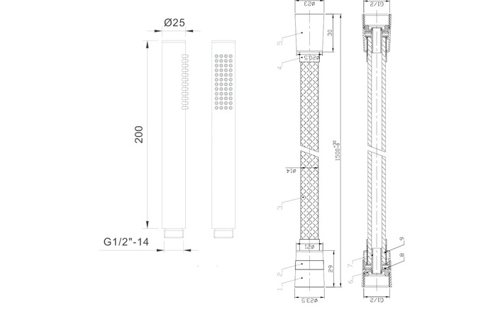 Душевая система FLY черный matt ZESTAW-FLY-15-BM EMPORIA - Зображення 207145027-7c4dc.jpg