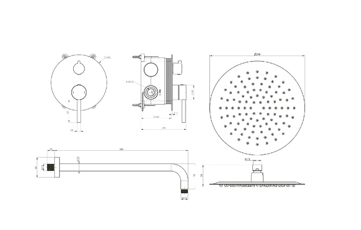 Душевая система FLY черный matt ZESTAW-FLY-15-BM EMPORIA - Зображення 207145027-af17b.jpg