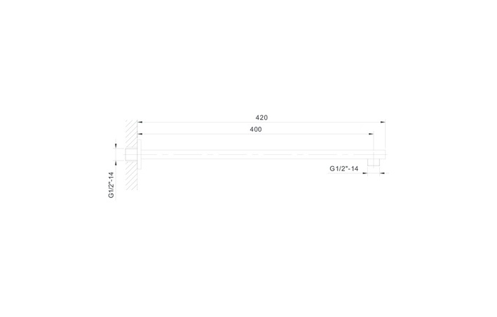 Душовий кронштейн 400 мм gun metal 04051BN EMPORIA - Зображення 207145047-9cca7.jpg
