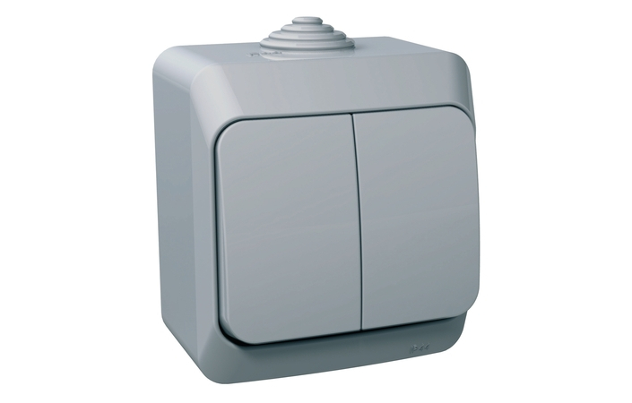 Вимикач 2-клавішний IP44 Сірий CEDAR (WDE000650), Schneider Electric - Зображення 2076333-86f50.jpg