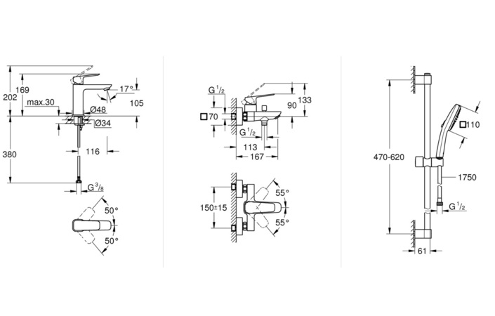 Набір змішувачів 3 в 1 Cubeo-M UA125246M243 Grohe - Зображення 208544173-e5fe1.jpg