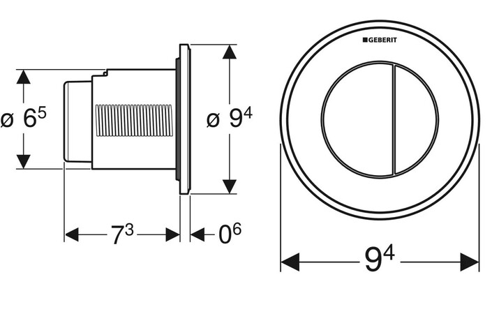 Кнопка зливу Type 10 116.055.JQ.1 хром matt Geberit - Зображення 209055988-2c7fb.jpg