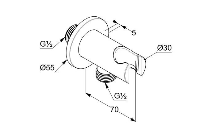 Підключення душового шланга DN 15 A-QA бронза брашована 65567N1-00 Kludi - Зображення 209106568-7e723.jpg