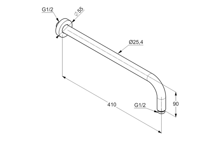 Душовий кронштейн DN 15 A-QA бронза брашована 66514N1-00 Kludi - Зображення 209106571-94e0d.jpg