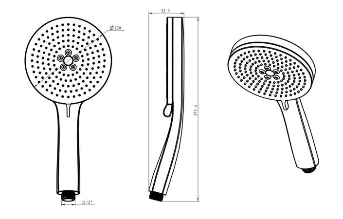 Лійка для ручного душу мідь брашована 040733BRG EMPORIA - Зображення 209698249-a5071.jpg