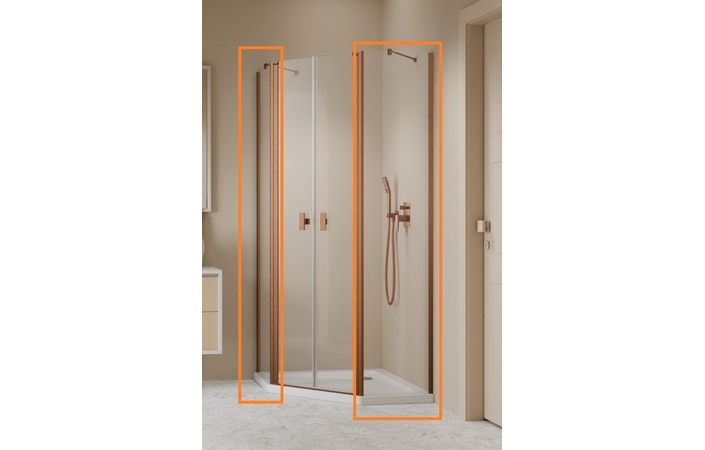 Комплект бокових стінок Nes 6 Brushed Copper PTD 90 RADAWAY - Зображення 210409268-63ba7.jpg