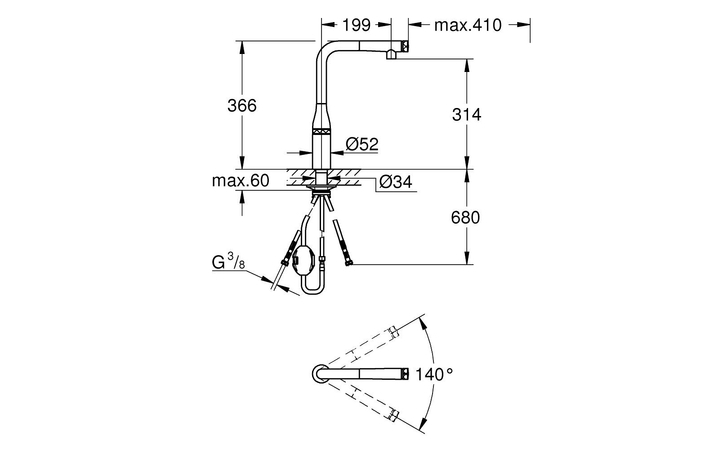 Смеситель для кухни Essence SmartControl 31928KF0 Grohe - Зображення 210671707-bcc59.jpg