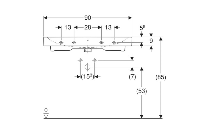 Умивальник 90 iCon 124093000 Geberit - Зображення 211615910-5bf84.jpg