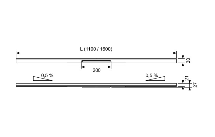 Душовий канал 110 см TECEDrainway бронзовий matt 691140 TECE - Зображення 211981224-308d8.jpg
