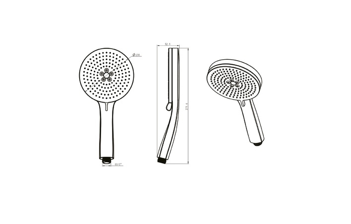 Лійка для ручного душу хром 040733CHR EMPORIA - Зображення 212212371-e78e7.jpg