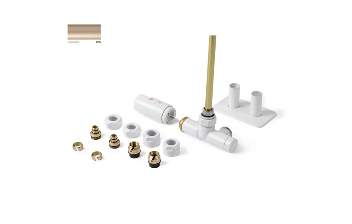 Набір вентилів інтегрований термостатичний лівий Ral Champagne Unico All in One Terma - Зображення 212523217-89b49.jpg