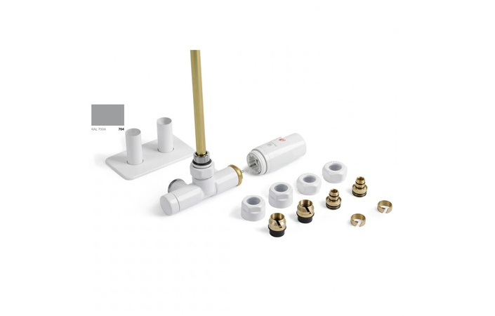 Набір вентилів інтегрований термостатичний правий Ral 7004 Unico All in One Terma - Зображення 213009329-315b4.jpg