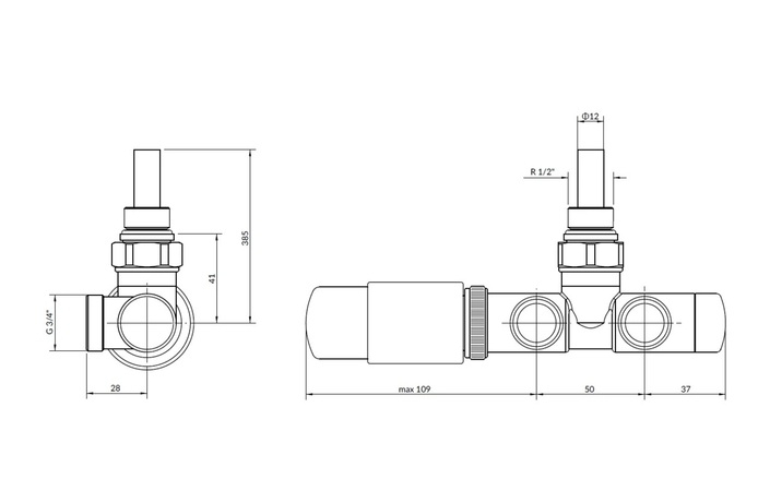 Набір вентилів інтегрований термостатичний правий Ral 7004 Unico All in One Terma - Зображення 213009329-9bf51.jpg