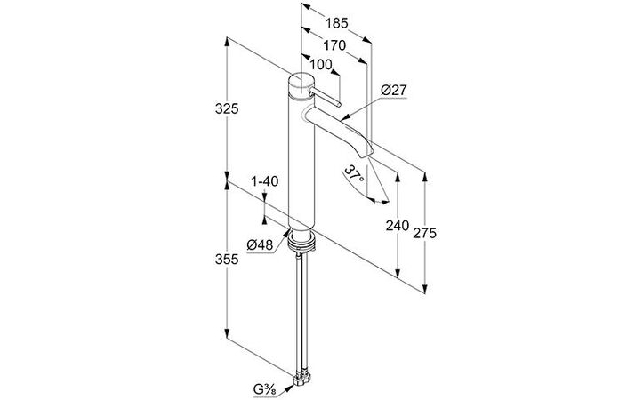 Змішувач для умивальника Bozz New 240 38286N576 нікель брашований Kludi - Зображення 213350852-8db3c.jpg