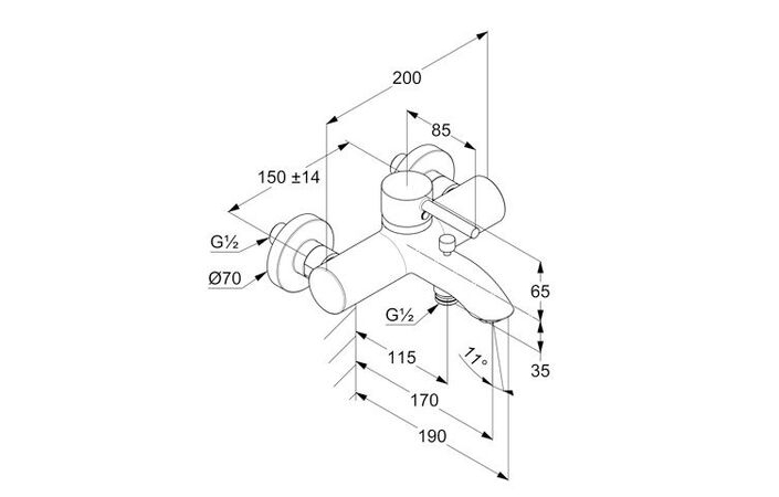 Змішувач для ванни DN 15 Bozz 38691N576 нікель брашований Kludi - Зображення 213350853-c1db3.jpg