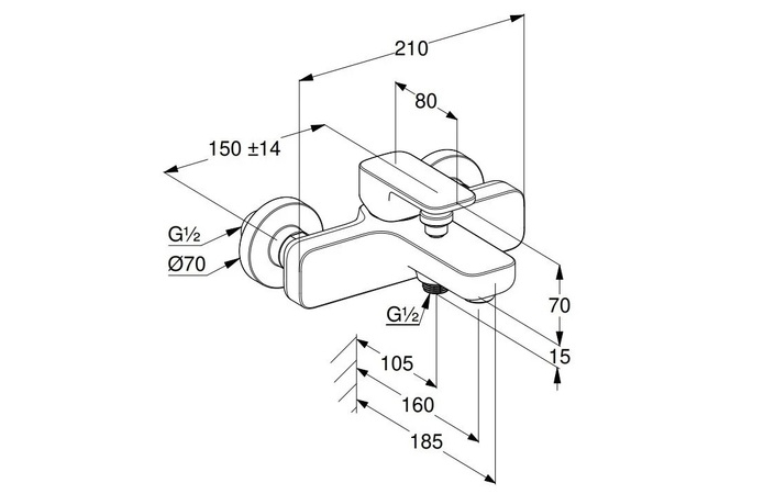 Змішувач для ванни RENON 42691N175 бронза брашована Kludi - Зображення 213588574-9cb04.jpg