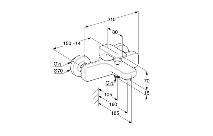 Змішувач для ванни RENON 42691N275 чорний брашований Kludi - Зображення 213588575-28422.jpg