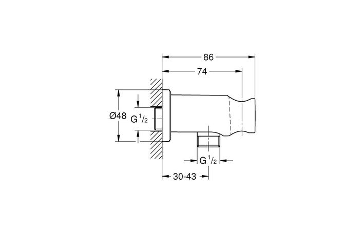 Тримач для ручного душу Rainshower теплий захід сонця matt 26658DL0 Grohe - Зображення 213692798-85d87.jpg