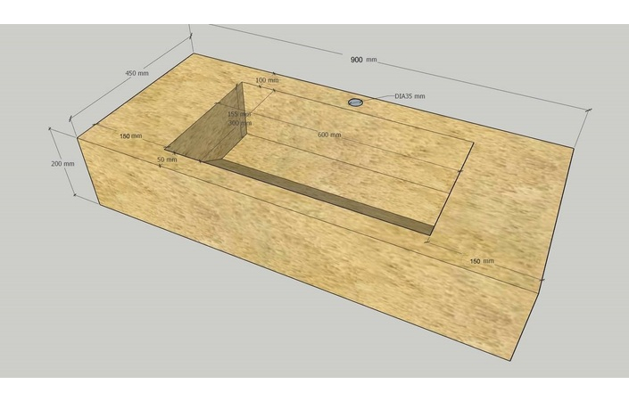 Умивальник керамогранітний зі скошеною чашею SGWTO 900 накладний Котто Кераміка - Зображення 213888767-95c80.jpg