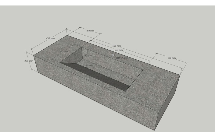 Умивальник керамогранітний зі скошеною чашею SGWHTO 1100 підвісний Котто Кераміка - Зображення 213888783-0f887.jpg