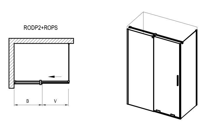 Душова стінка нерухома одноелементна ROPS-80 Transparent X90V40C00Z1 RAVAK - Зображення 214845519-5a539.jpg