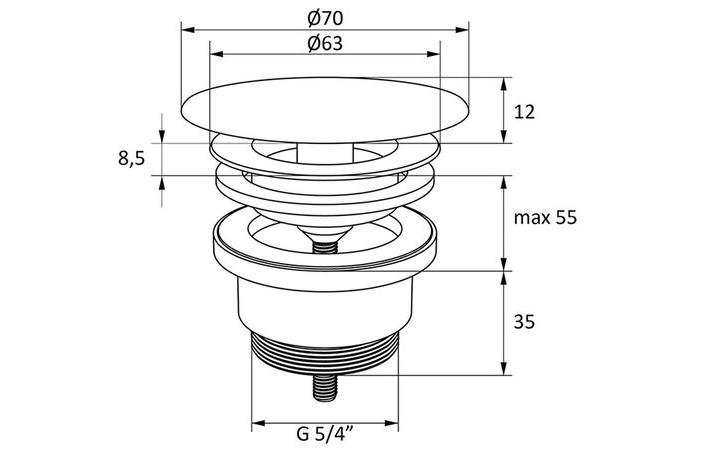 Донний клапан Flat Антрацит X01921 RAVAK - Зображення 215026361-a5025.jpg
