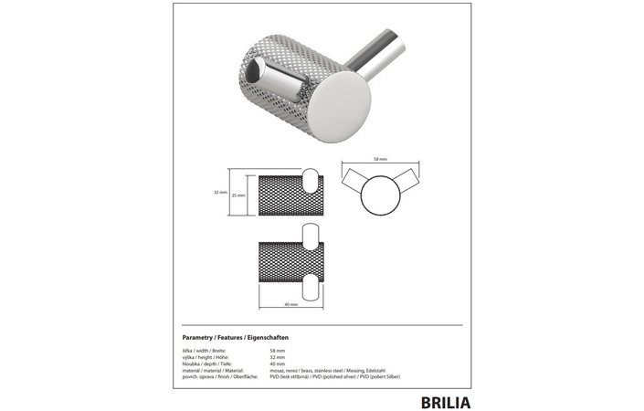 Гачок подвійний Brilia 177106030 Bemeta - Зображення 215878095-6a60b.jpg