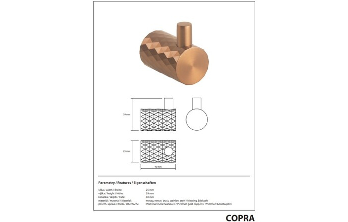 Гачок Copra 176106020 Bemeta - Зображення 215878110-31ec2.jpg