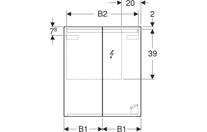 Шафка - дзеркало Option 75 Geberit - Зображення 216499176-3a73d.jpg