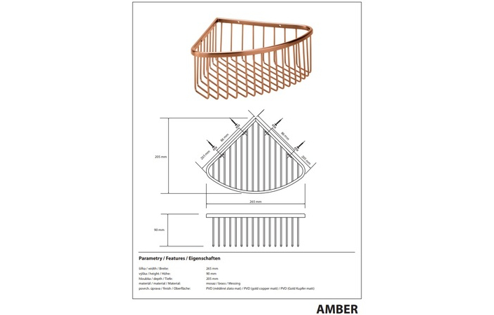 Поличка кутова Amber 155208312 Bemeta - Зображення 216682666-cba24.jpg