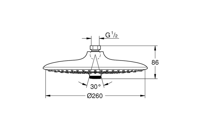 Верхній душ Euphoria 260 26455000 Grohe - Зображення 217079320-37ee8.jpg