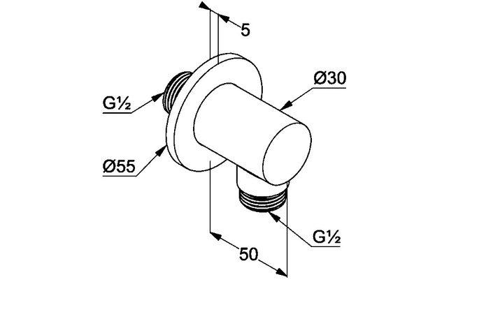 Підключення душового шланга DN 15 A-QA 6554705-00 хром Kludi - Зображення 218108164-2d6f8.jpg