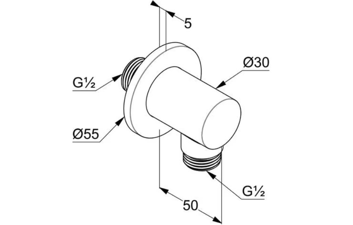 Підключення душового шланга DN 15 A-QA 65547N0-00 золото брашоване Kludi - Зображення 218108166-0e9ae.jpg