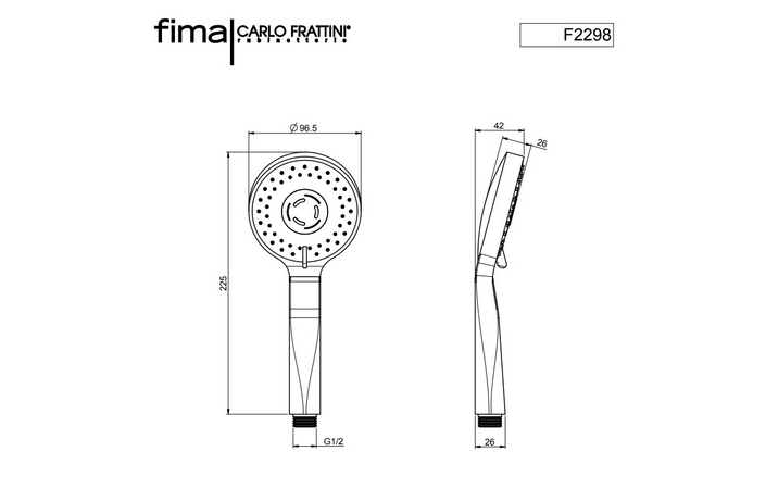 Лійка для ручного душу Wellness Chrome F2298CR Fima - Зображення 218758910-1be5f.jpg