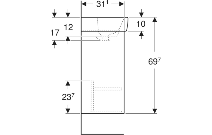 Шафка з умивальником 45 Selnova Square 504.131.01.1 Geberit - Зображення 219153953-5f83b.jpg
