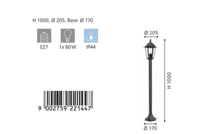 Світильник вуличний LATERNA 4 (22144), EGLO - Зображення 22144--.jpg