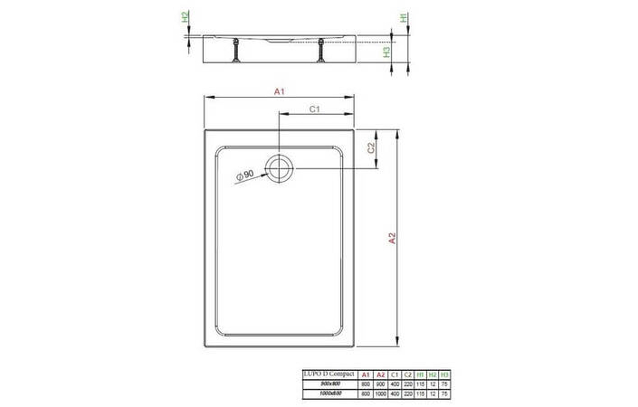 Душовий піддон Lupo D Compact 90x120 RADAWAY - Зображення 222171534-ce7b7.jpg