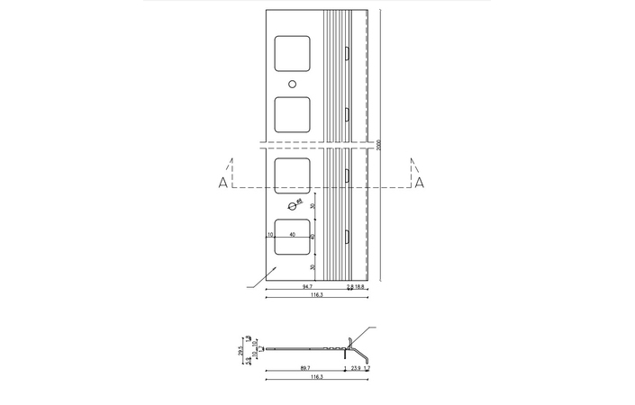 Капельник балконно-терасовий Sopro OB 265-40 графітовий (200 см) - Зображення 223882-a0688.jpg