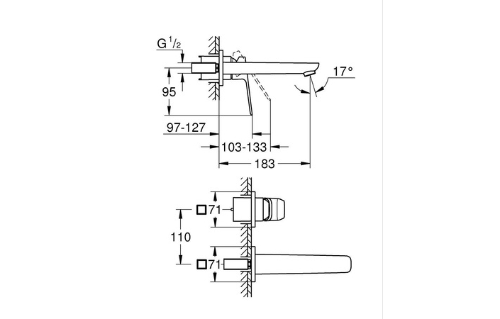 Змішувач для умивальника Cubeo M-Size Чорний matt 1017882430 Grohe - Зображення 228202225-ce00f.jpg