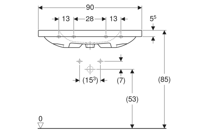 Умивальник 90 iCon Light 501.840.00.3 Geberit - Зображення 229697442-d2bc3.jpg