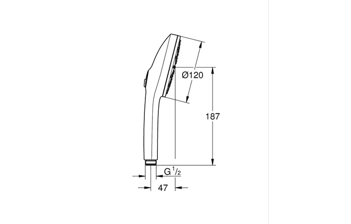 Лійка для ручного душу Euphoria 120 Чорний matt 1348832430 Grohe - Зображення 229979924-6f20b.jpg