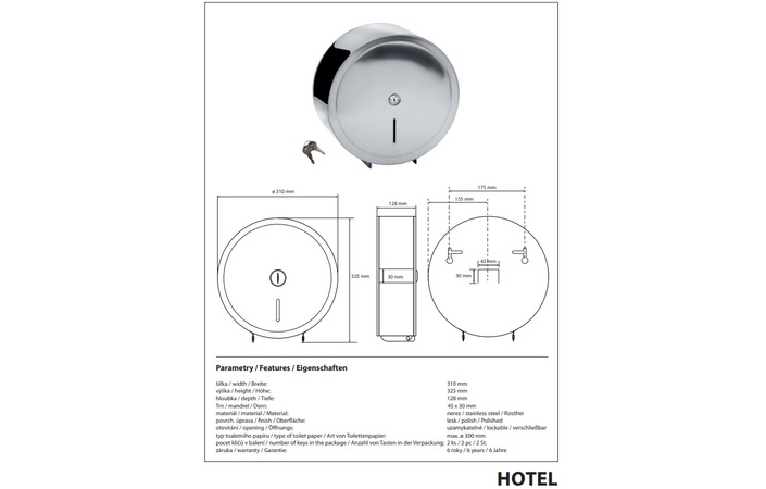 Диспенсер для туалетного паперу Hotel 148312081 Bemeta - Зображення 231474292-638ee.jpg