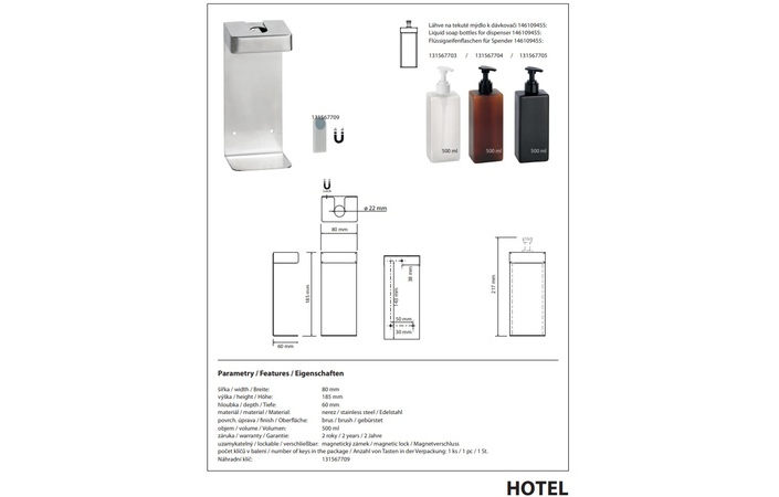Тримач дозатора для рідкого мила Hotel 146109455 Bemeta - Зображення 231474300-26e28.jpg
