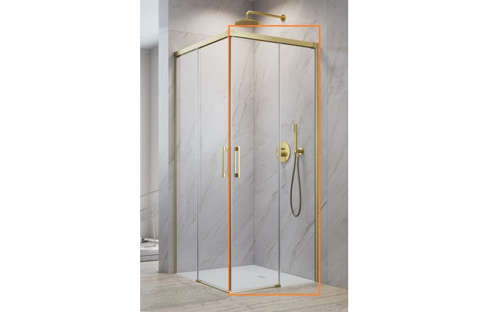 Душова кабіна (половина) Idea 6 Brushed Gold KDD 110 права RADAWAY - Зображення 236257017-b651b.jpg