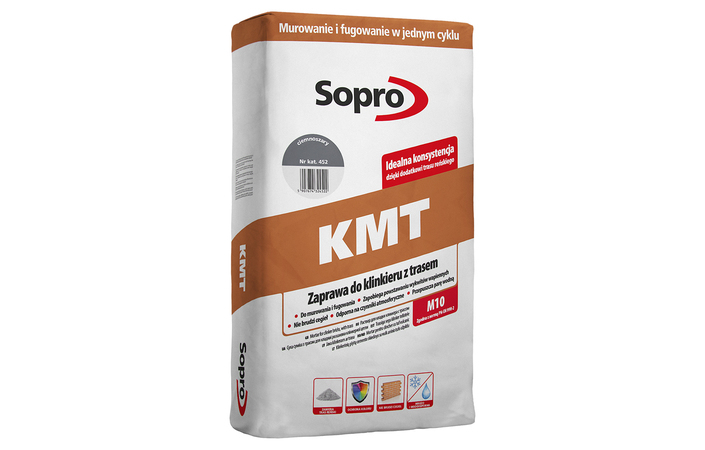 Розчин для кладки клінкерної цегли з трасом Sopro KMT 452 темно-сірий (25 кг) - Зображення 239665-6664d.jpg