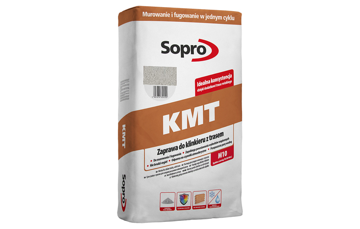 Раствор для кладки клинкерного кирпича с трассом Sopro KMT 402 светло-серый (25 кг) - Зображення 239670-f37ad.jpg
