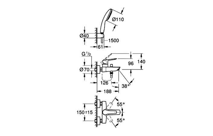Змішувач для ванни Eurosmart 25276003 Grohe - Зображення 242547854-d9ec2.jpg